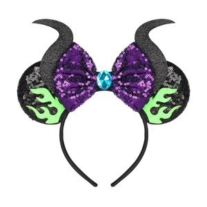 Maleficent Sequin Mouse Ears NWOT